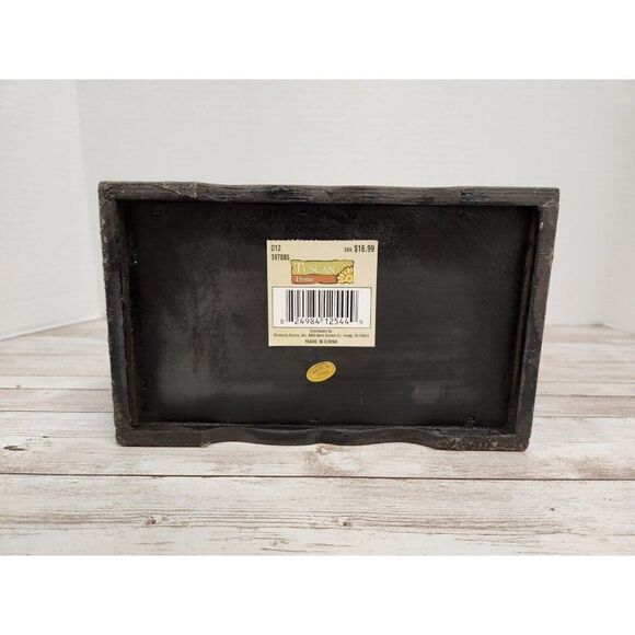 Tuscan Home Small Brown Antique Chest Jewelry Toy Treasure Box Storage - Picture 6 of 11